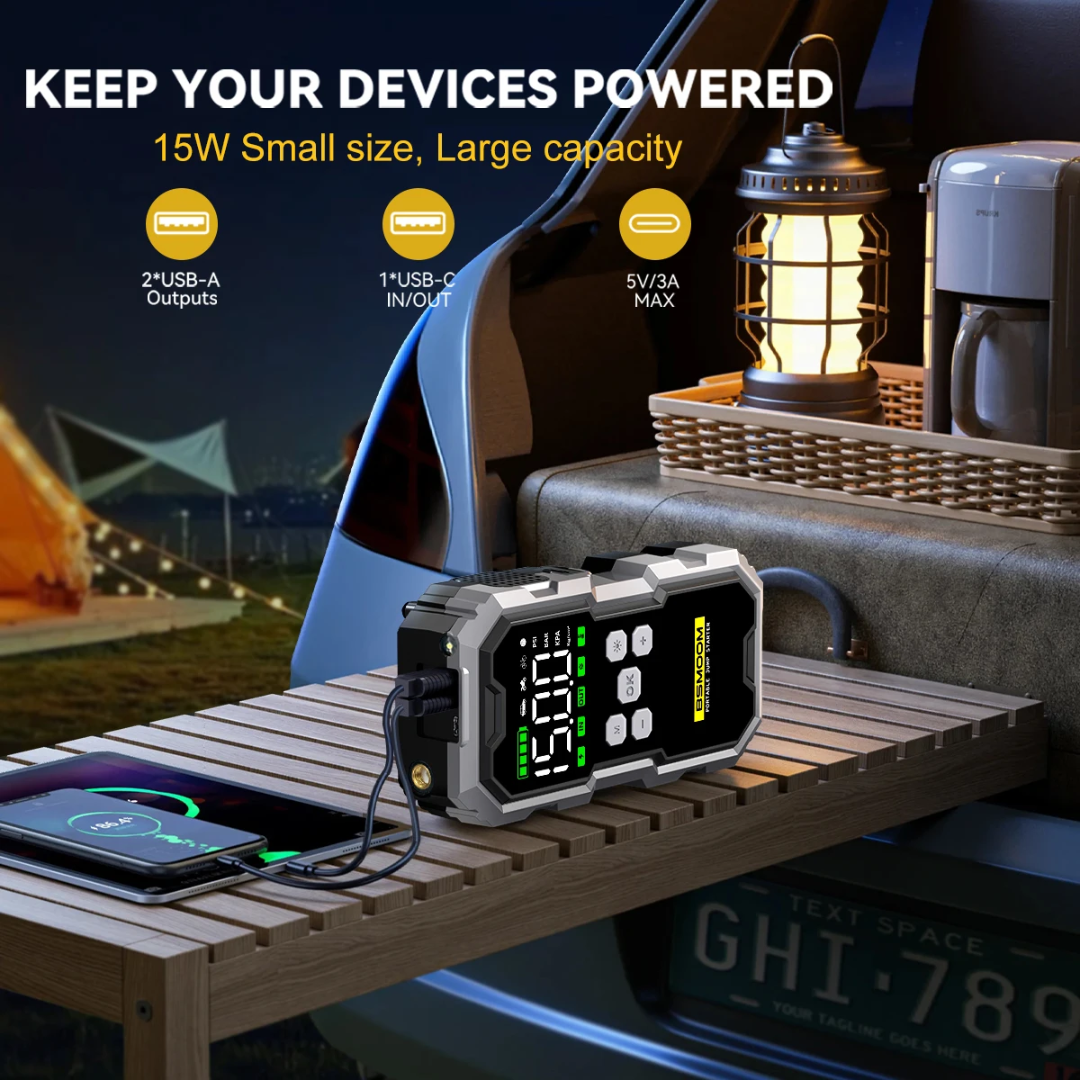 Car battery starter + Air compressor